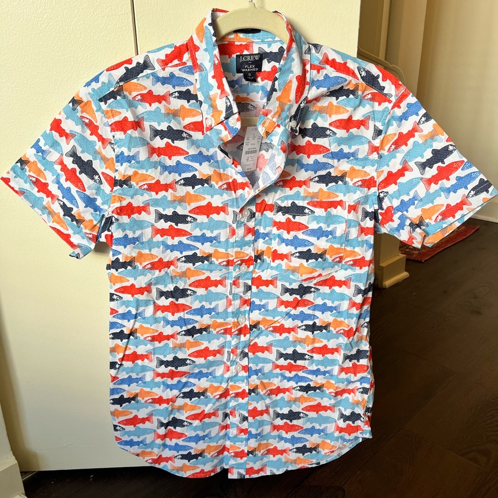 New J.Crew Short Sleeve Button Down Shirt